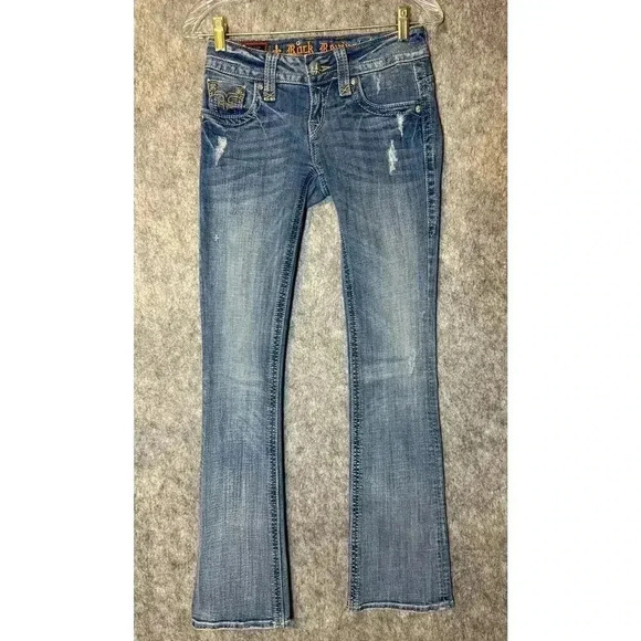 Rock Revival Christina Bootcut Jeans Size 26 With Some Flare - Picture 1 of 10